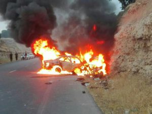 تجاوز به چپ سواری ۲۰۶ پنج نفر را به کام مرگ کشاند