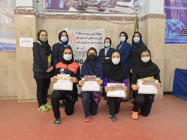 درخشش دختران پینگ پنگ باز همدانی در مسابقات قهرمانی منطقه ۶ کشور